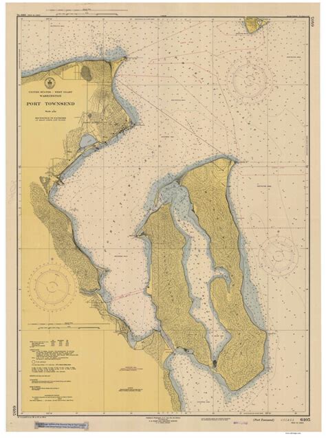 Port Townsend 1948 Nautical Map Washington Reprint Pc Etsy