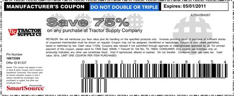 Tractor Supply 10 Percent Off Printable Coupon