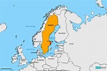 Suecia Mapa / Mapa de Suecia / Suecia el mundo uno vector el ejemplo de ...
