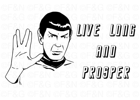 Spock Llap Printable Poster 70x50 Cm Star Trek Tos Live Long And