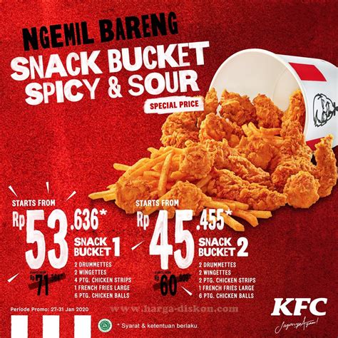 Rm 12.50 (lunch / dinner treat: Harga dan Promo KFC Terbaru