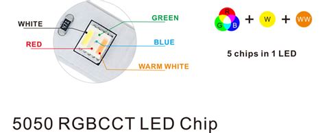 5 Chips In 1 Led Rgbcctrgbww Led Strip Lights Series Derun Led