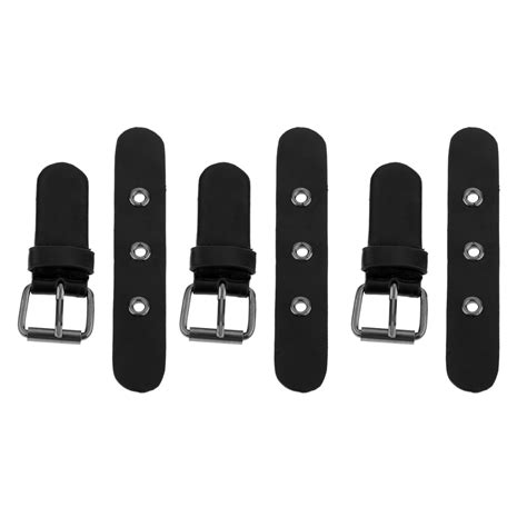 3 Pairs Sew On Pu Leather Toggle Buckle With 3 Holes For Black