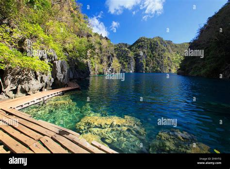 Philippines Palawan Coron Island Kayangan Lake Stock Photo 68424288