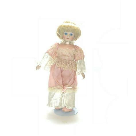 Vintage Porcelain Doll Blonde Hair Dress Etsy