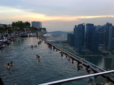 Discover the marina bay sands in singapore, a high tech architectural masterpiece housing a hotel one cannot swim from one end to the other; Swimming pool of the Marina Bay Sands - Picture of CE LA ...