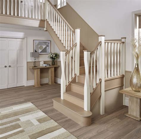 Elegant Oak Spindle Staircase Neville Johnson