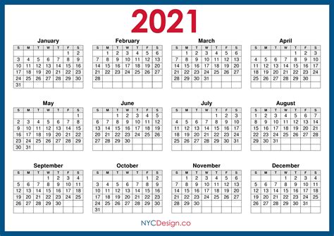 It is a christian moveable feast which always falls on the sunday before easter sunday. 2021 Calendar Printable Free, Horizontal, Blue, HD ...
