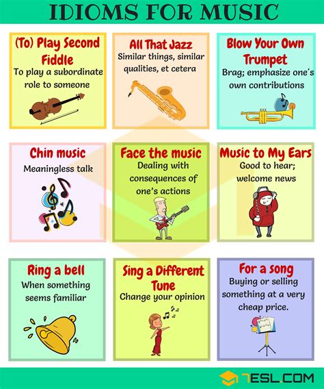 30 Useful Music Idioms Sayings And Phrases In English • 7esl