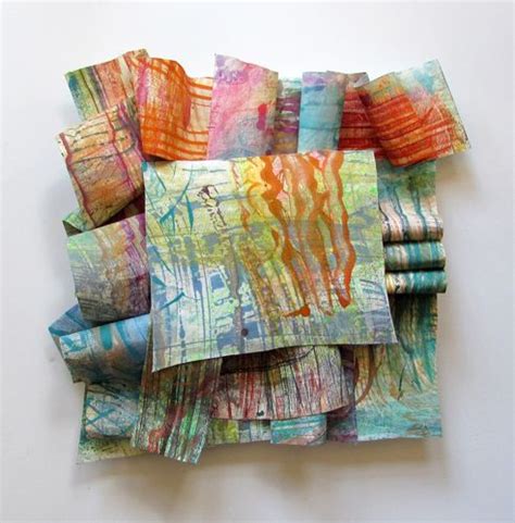 Dimensional Collagesculptural Paintings Encaustic Monotypes On Wood