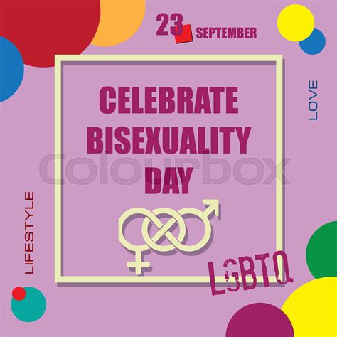 celebrate bisexuality day stock vector colourbox