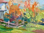 Original Oil Painting Impressionist Art Piece Rural Landscape | Etsy