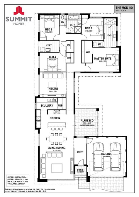 Floor Plan Friday 3 Bedroom Modern House With High Ceilings Open Plan