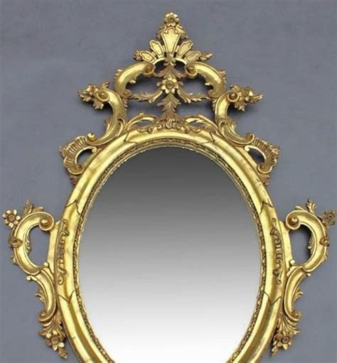Grand Miroir baroque en bois doré époque Art Déco vers 1940