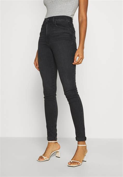 Levi S® Mile High Super Skinny Jeans Skinny Fit Black Haze Grey Denim Uk