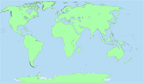 Blank Map Of The World No Borders