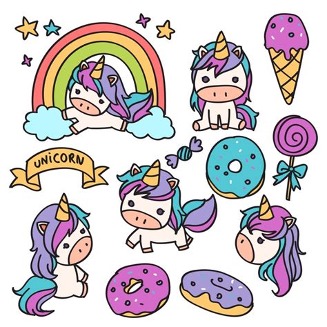 Cute Unicorns Unicorn Drawing Unicorn Sketch Doodle Illustration