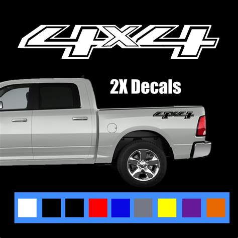 4x4 For Chevy Pair 1500 2500 Multi Color Vinyl Decal Sticker Etsy