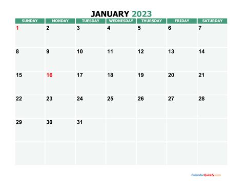 Monthly 2023 Calendars Calendar Quickly