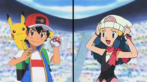 Pokemon Characters Battle Ash Vs Dawn Sinnoh Reunion