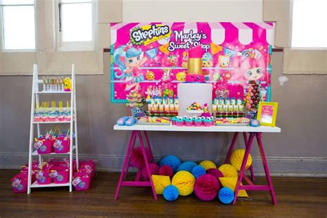 shopkins disco candy and dessert table styling and desserts by cookie queen kitsch n dessert items
