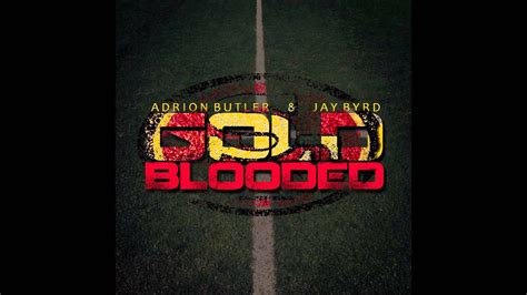It is split into two lines: 49ers Song "Gold Blooded" Ft Jay Byrd - YouTube
