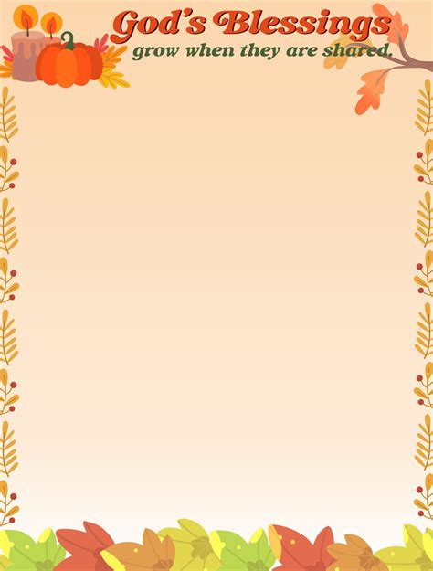 6 Best Images Of Free Printable Thanksgiving Letter Head Free