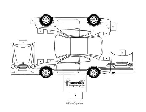 Mercedes Papercraft Templates Paper Car Paper Toys Paper Model Car