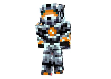 Orange Halo Robot Skin For Minecraft Minecraft Skins Minecraft Games