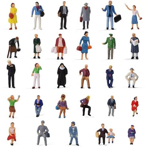 People Miniature Little 187 100pc Humans All Standing Airport Etsy