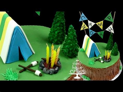 Maybe you would like to learn more about one of these? Camping themed birthday cake - TUTORIAL - YouTube