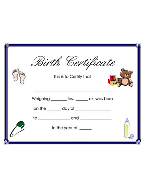 Birth Certificate Template Download Fillable Pdf Templateroller