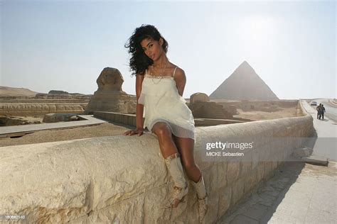 attitude of the egyptian singer ruby posing in front of the sphinx news photo getty images