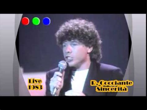 Nel fiume vedo galleggiare una foglia portata via dalla vita ma so che naviga verso le stelle ho pe. Riccardo Cocciante - Sincerità - YouTube