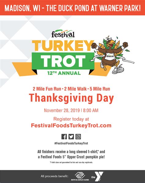 It includes the following events: Festival Foods Turkey Trot at The Duck Pond! - Madison ...