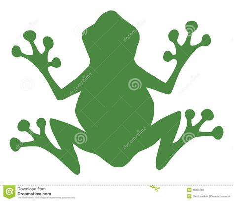 Frog Green Silhouette Stock Vector Illustration Of Animals 18004766