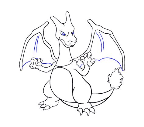 How To Draw Charizard Step By Step Tutorial Easy Drawing Guides