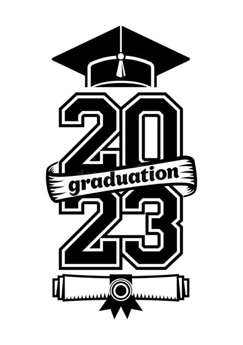2023 Graduate Class Logo Stock Vector Illustration Of Background