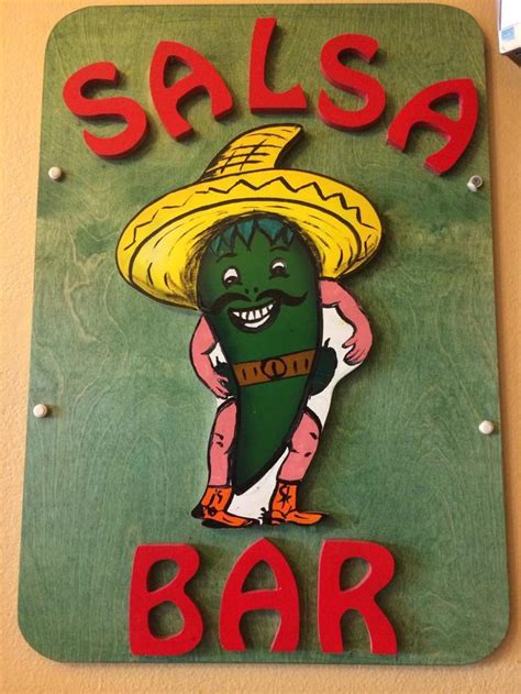 Salsa Bar Sign At Taqueria Guadalajara Fonts In Use