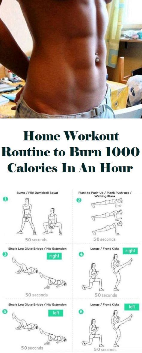 Home Workout Routine To Burn 1000 Calories In An Hour Home Exercise