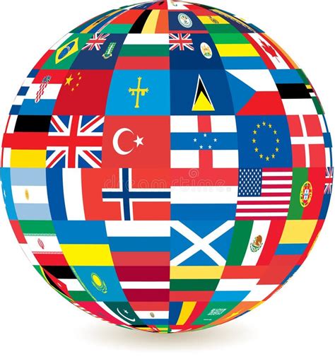 Globe Of World Countries Flags Royalty Free Stock Photo Image 12577935