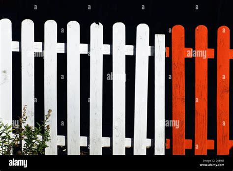 Slatted Fence Hi Res Stock Photography And Images Alamy