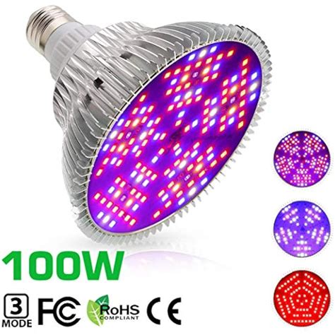 100w Led Grow Light Bulb 150 Leds 3 Mode Full Spectrum Bloom Growth