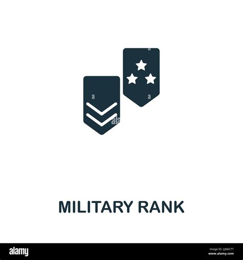 Military Rank Icon Monochrome Simple Line War Icon For Templates Web