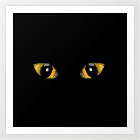 Halloween Cat Eyes Art Print By Gretzky Available On Society6 Eye Art