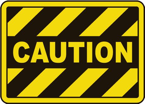 Caution Sign E5109 By
