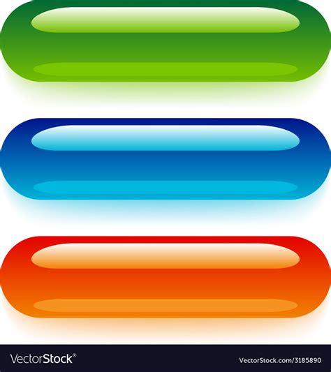 Transparent Web Buttons Royalty Free Vector Image