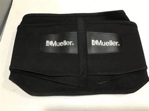 Mueller Lumbar Support Back Brace With Removable Pad Black S M Picclick