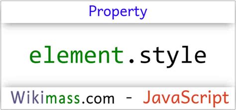 Javascript Elementstyle Property