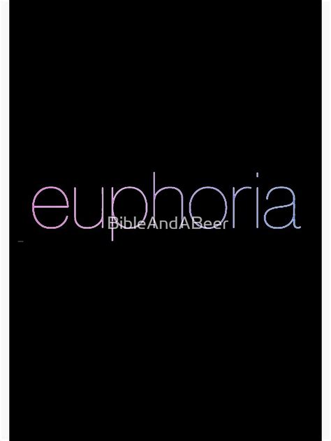 Euphoria Logo Spiral Notebook By Bibleandabeer Redbubble
